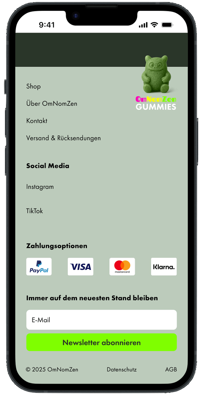 Button-Hierarchie Screen 2